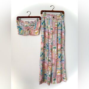 Bnwt Monteau 2 piece vacay resort wear set outfit